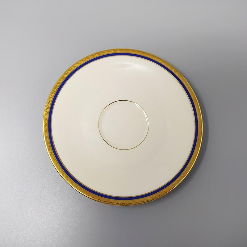 1950s Gorgeous White, Blue And Gold Tea Set/Coffee Set In Bavaria Porcelain. Made In Germany photo buy