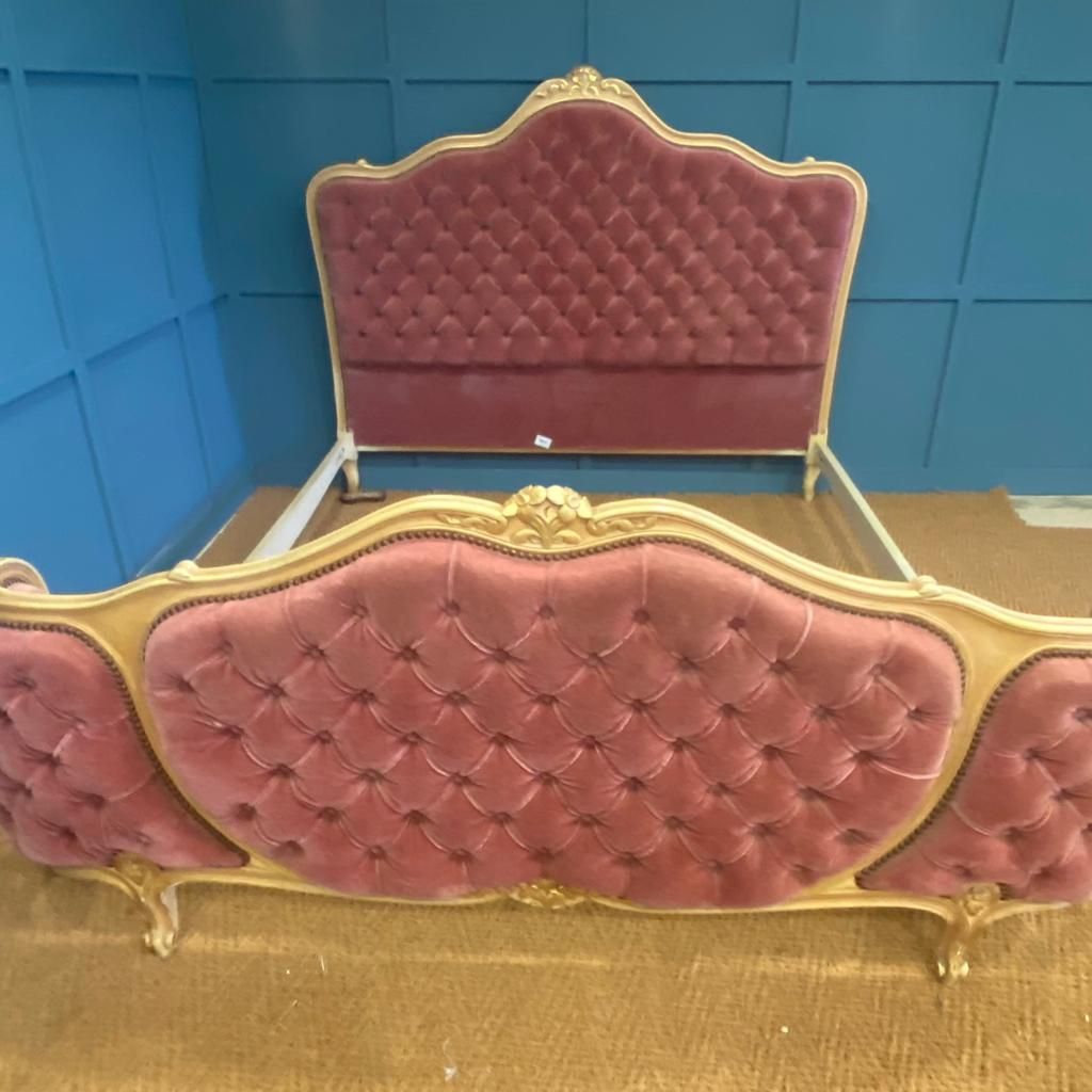 King Size French Upholstered Bed photo Furniture