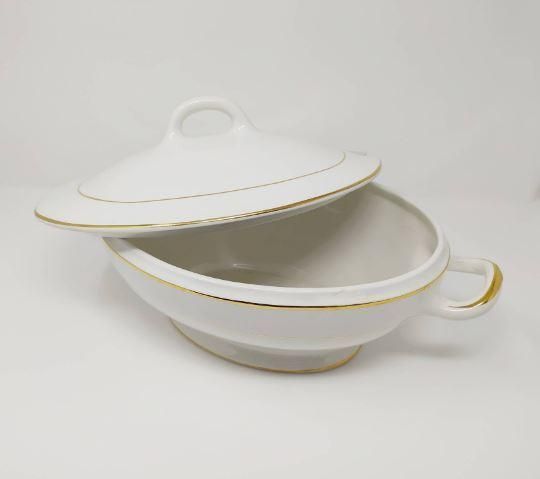 1950s Original Astonishing Tureen Soup Set Made In Italy (Ceramic By Laveno) photo Home Decor