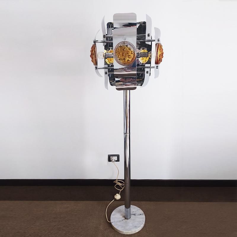 Astonishing Floor Lamp By Toni Zuccheri For Mazzega With Murano Glasses And Marble Base 1970s photo furniture