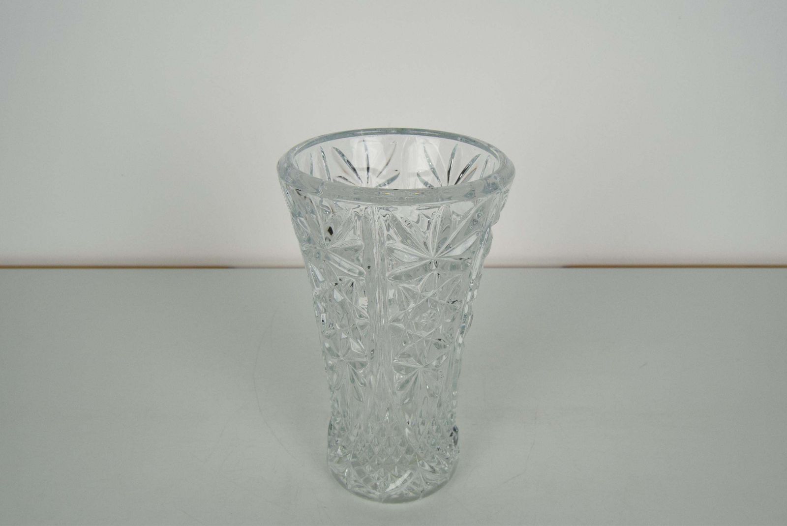 photo furniture Mid Century Crystal Glass Vase,1950's