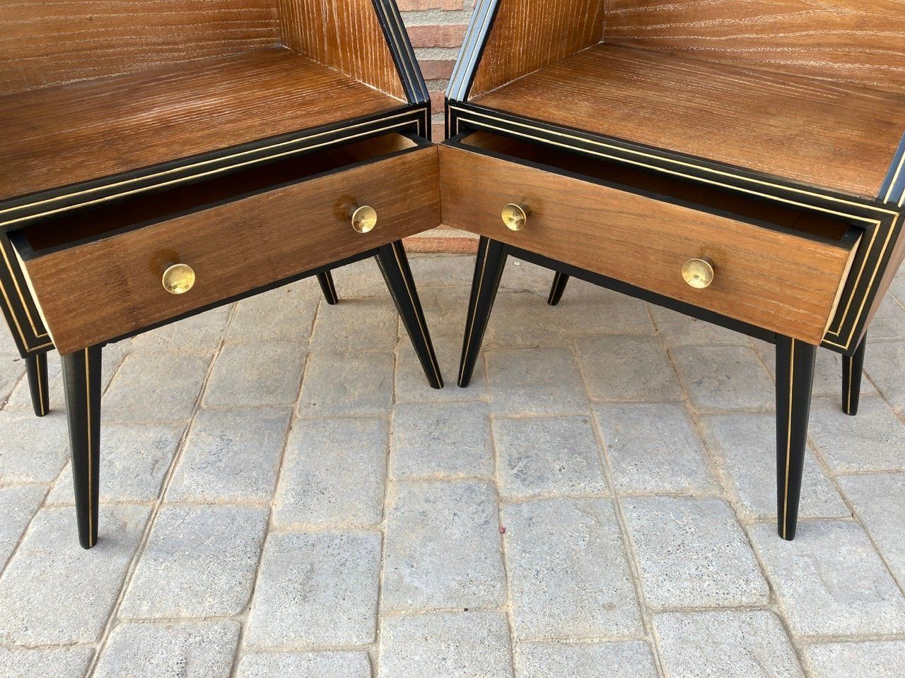 Mid Century Italian Glass Nightstands, 1960s, Set Of 2 photo 1862.0