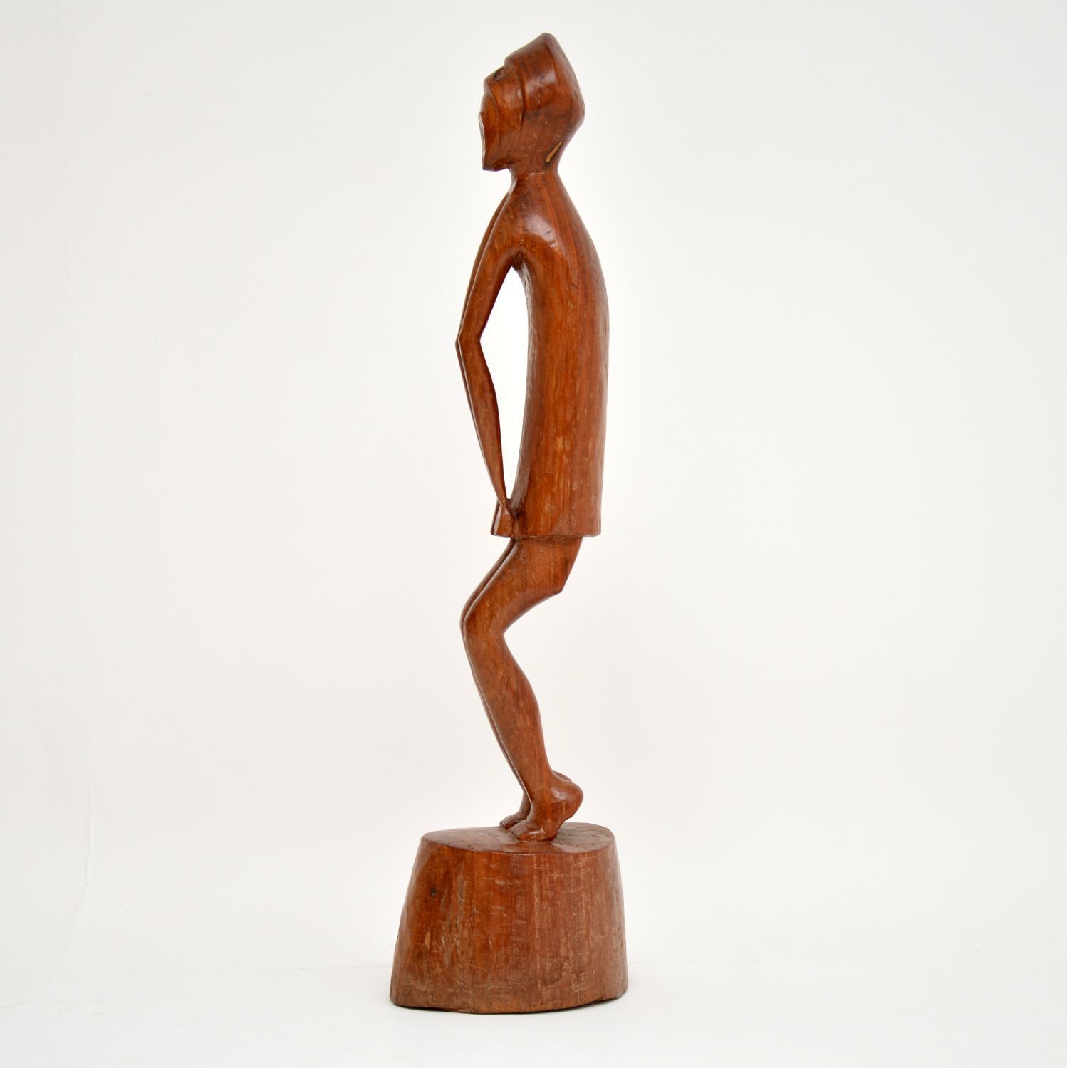 Jamaican Carved Walnut Sculpture By K. Tekroade photo for sale