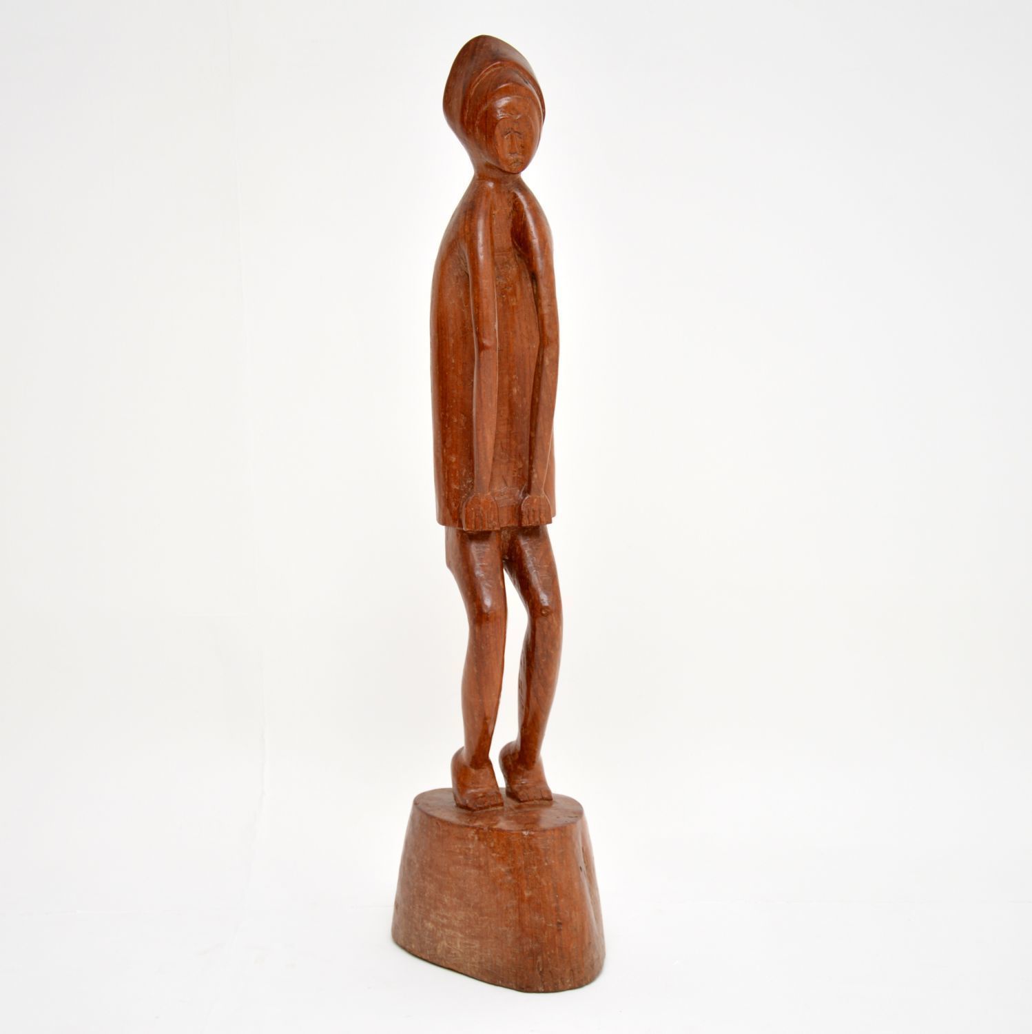 Jamaican Carved Walnut Sculpture By K. Tekroade photo Home Decor