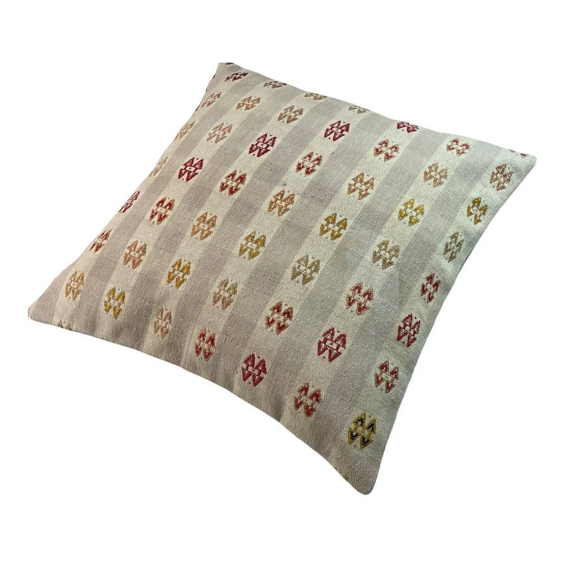 Anatolian Handwoven Kilim Pillow Cushion Cover Kilim Pillow Cover Tribal Pillow Ethnic Kelim Kissenbezug  60x60 Cm Kilim Cushion Cover photo furniture
