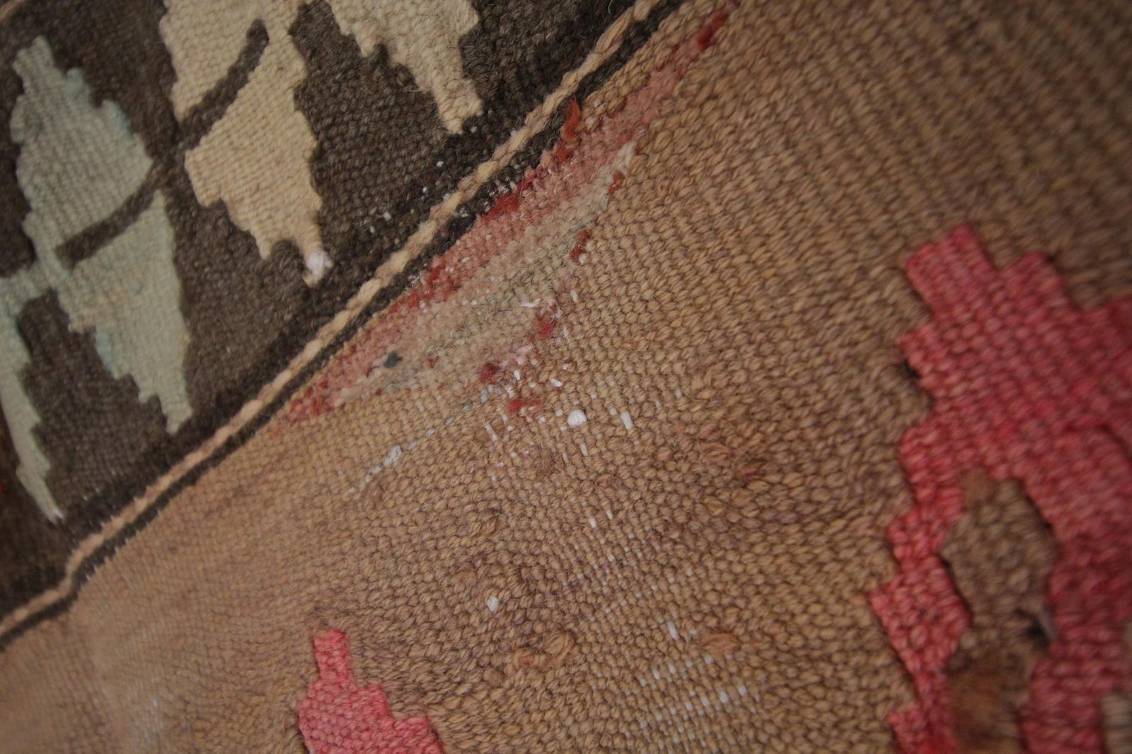 Handmade Carpet Kilim Rug, Traditional Tribal Red Wool Area Rug photo buy