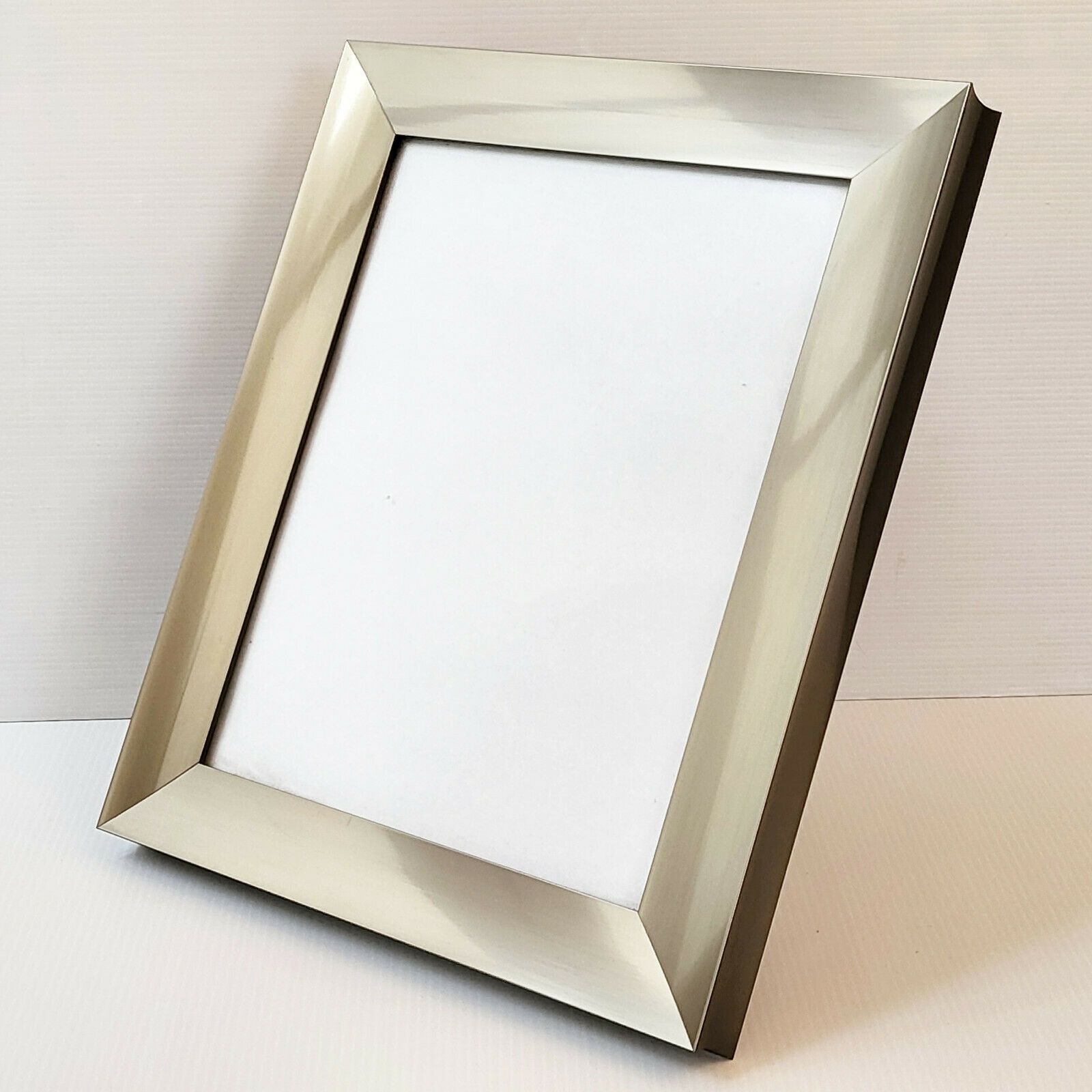 Superb Vintage 1970 Photo Frame In Light Gold Brushed Steel 70s 1970s