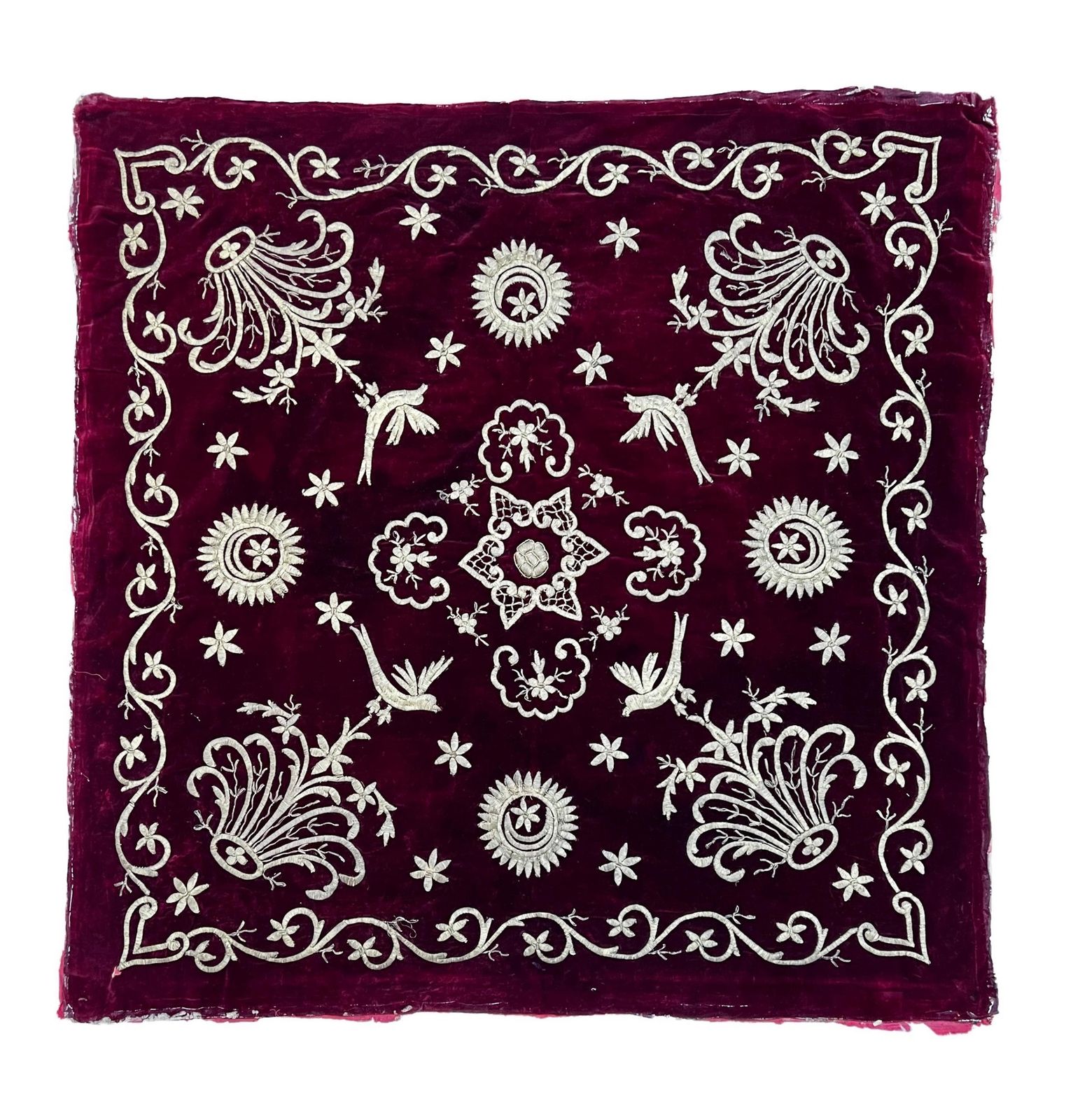Collection Of Ottoman Velvet And Metal Thread Coverlet Or Hanging, Turkey, 19th Century photo Art