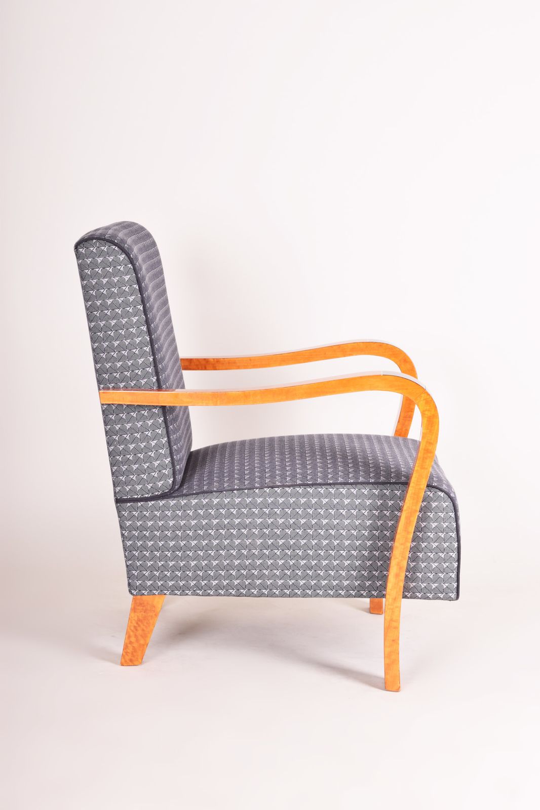 French Art Deco Armchair Made In The 1920s. Restored Makasar Ebony. photo Furniture