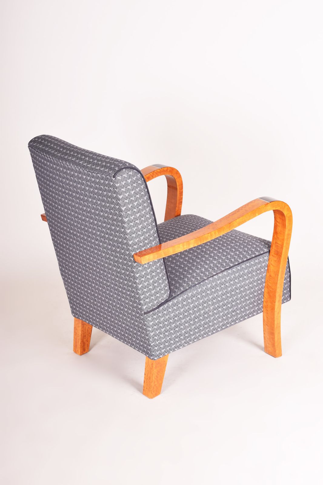 French Art Deco Armchair Made In The 1920s. Restored Makasar Ebony. photo buy