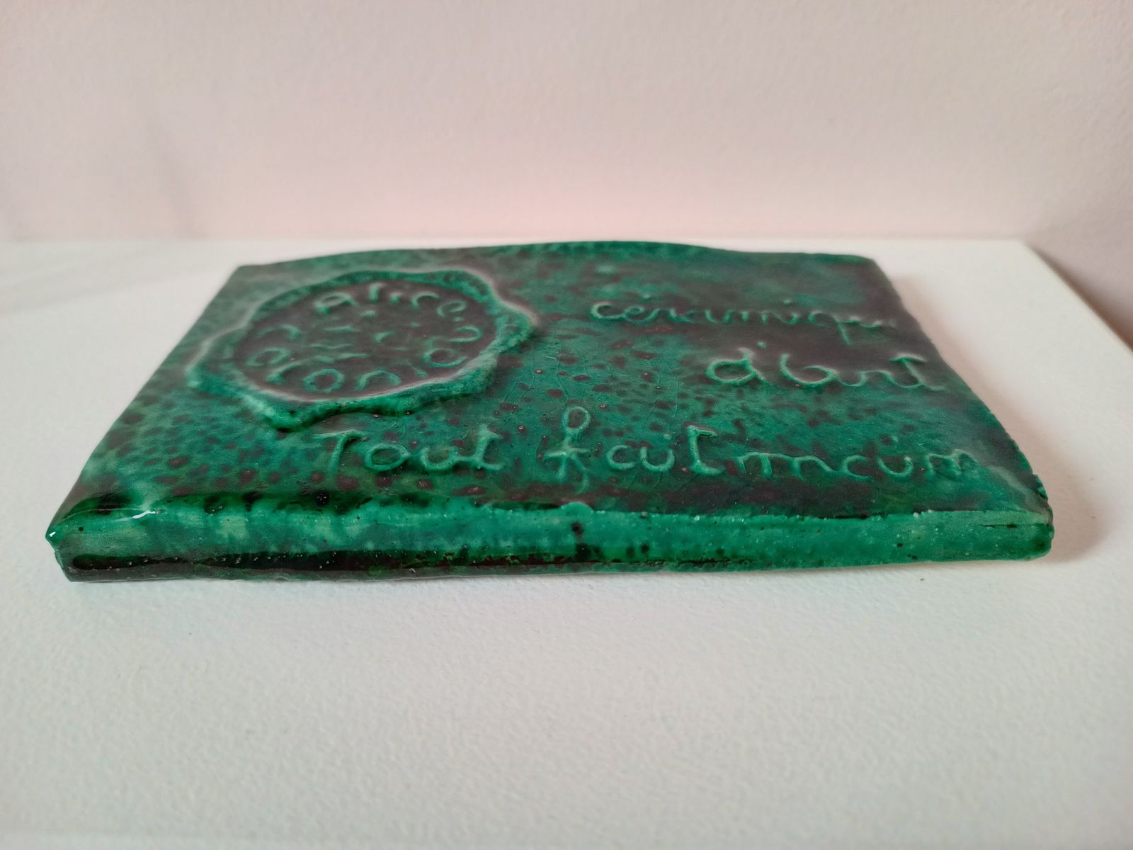 Rare Promotional Tile By Alice Colonieu, France C1955 photo vinterior