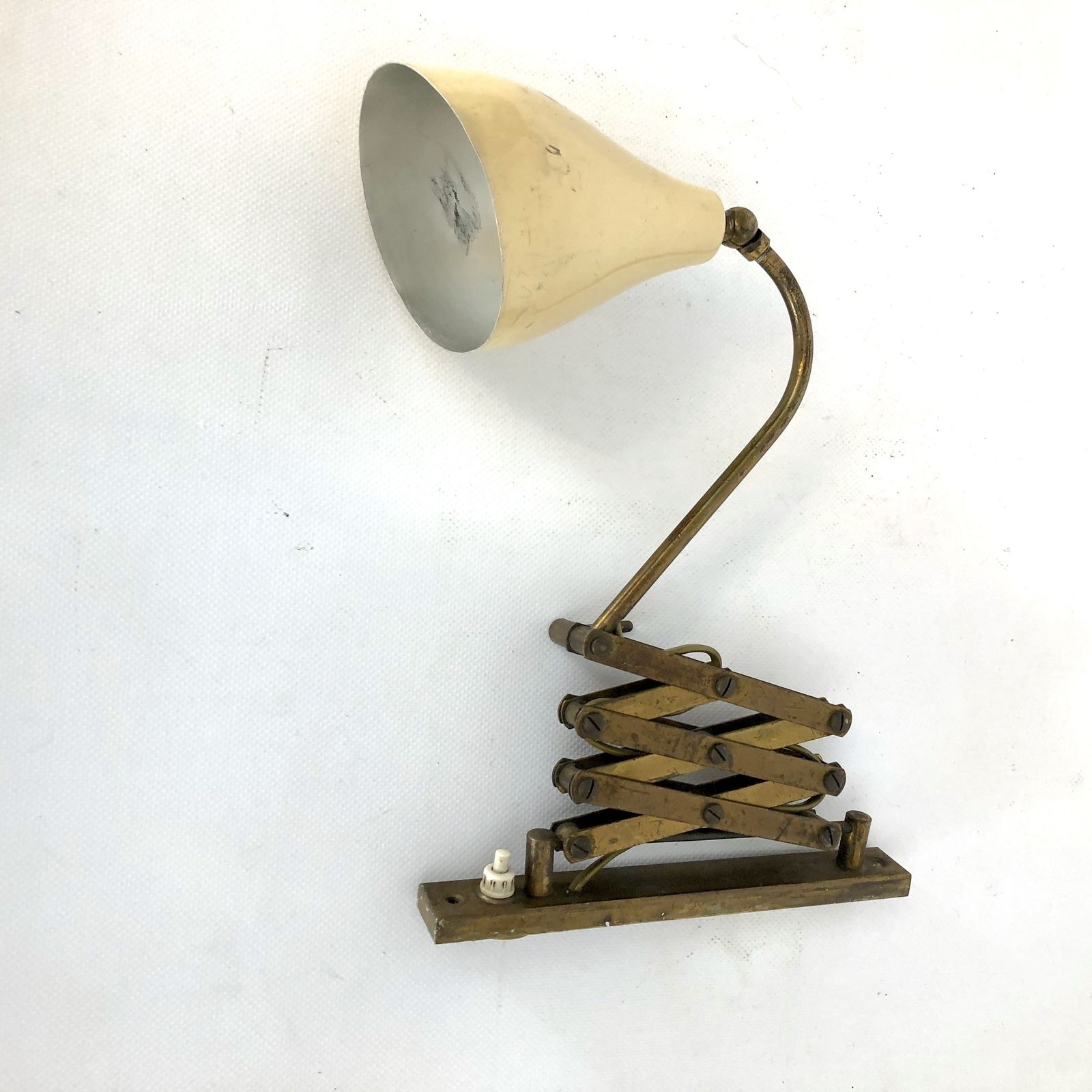 Stilnovo Style, Mid Century Brass Scissor Wall Lamp From 50s photo buy