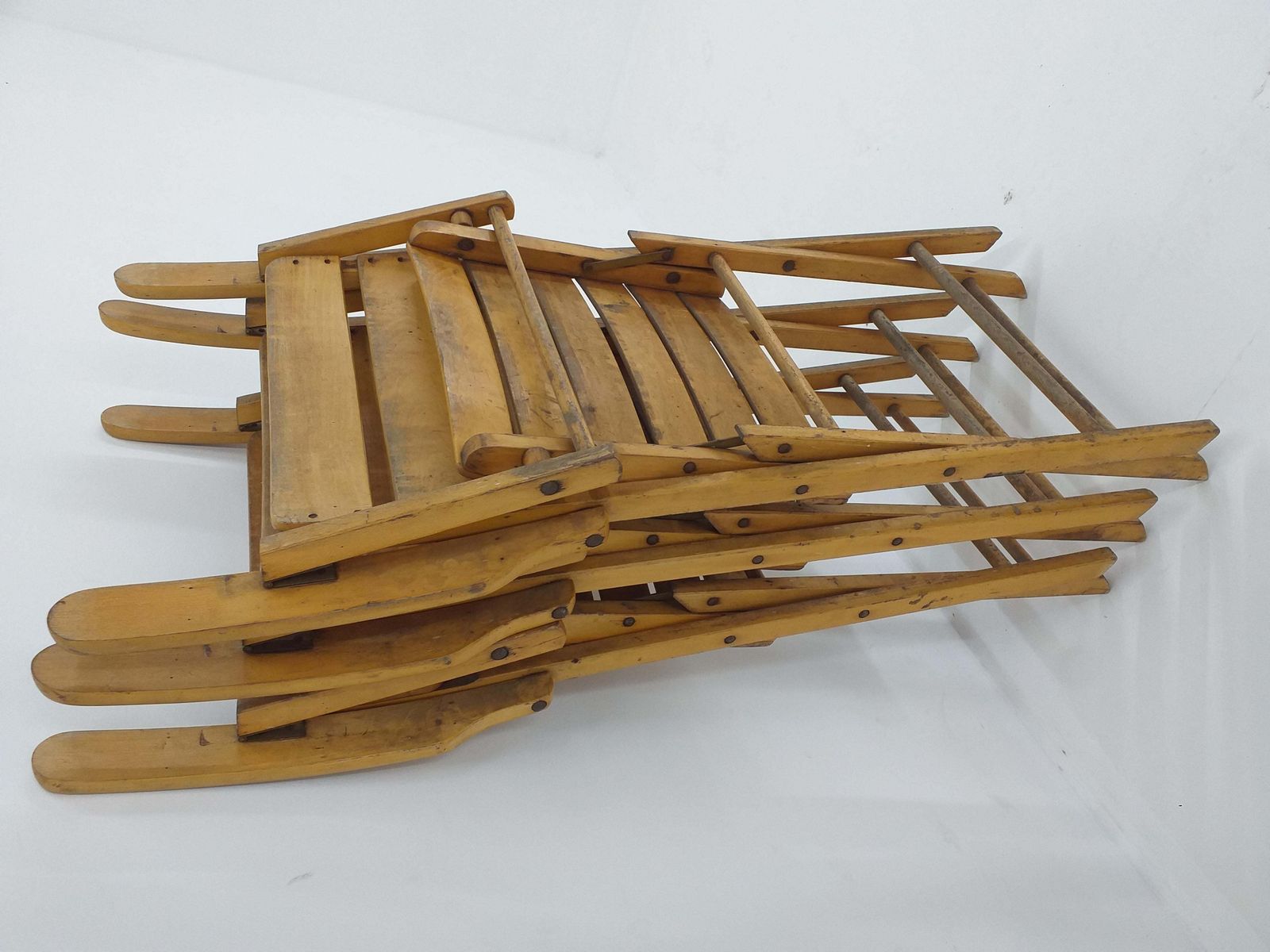 Meubels Set van drie Bauhaus klapstoelen (fauteuils) Naether photo