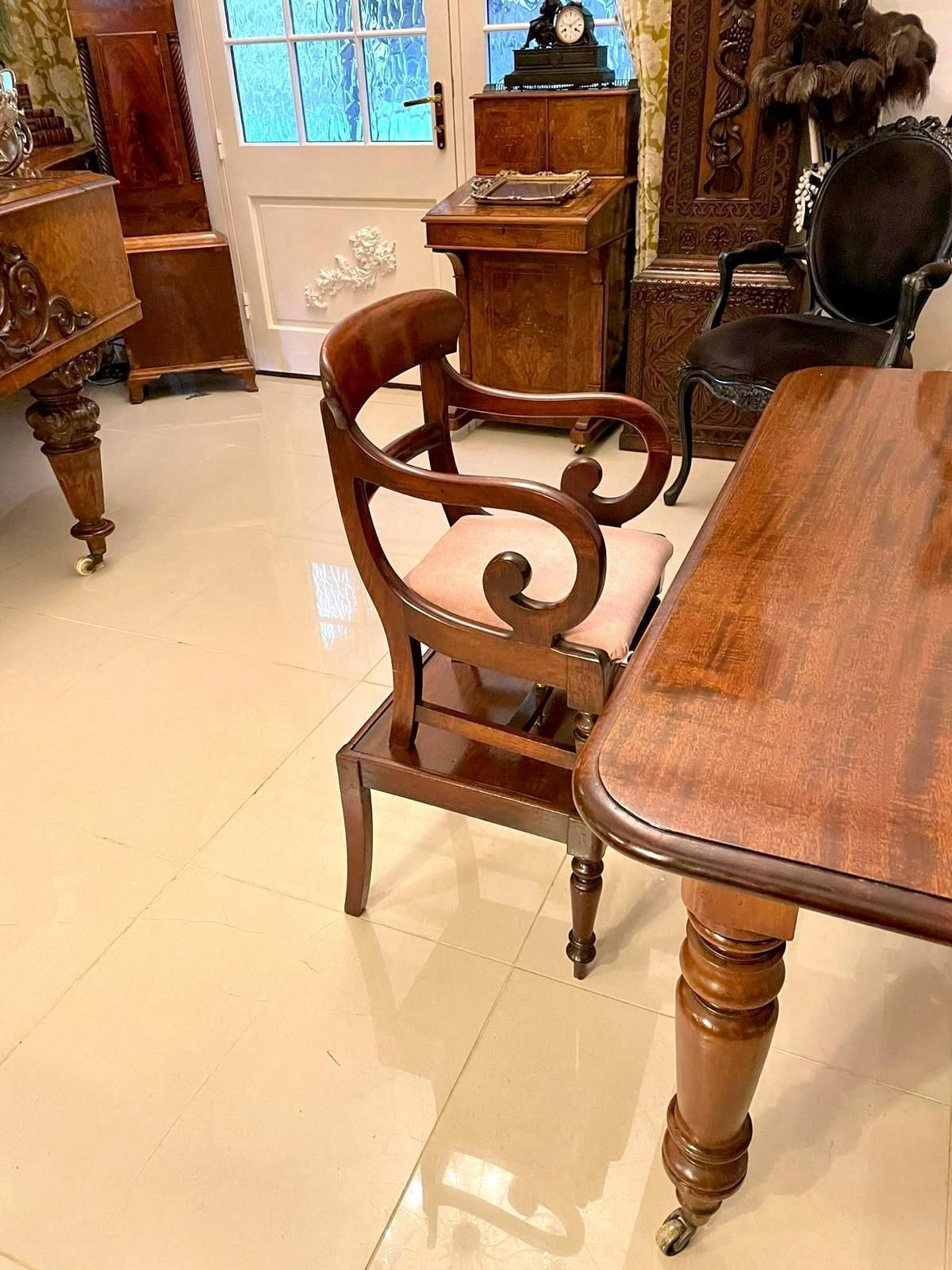 photo vinterior Unusual Antique William IV Quality Mahogany Child’s Armchair And Stand