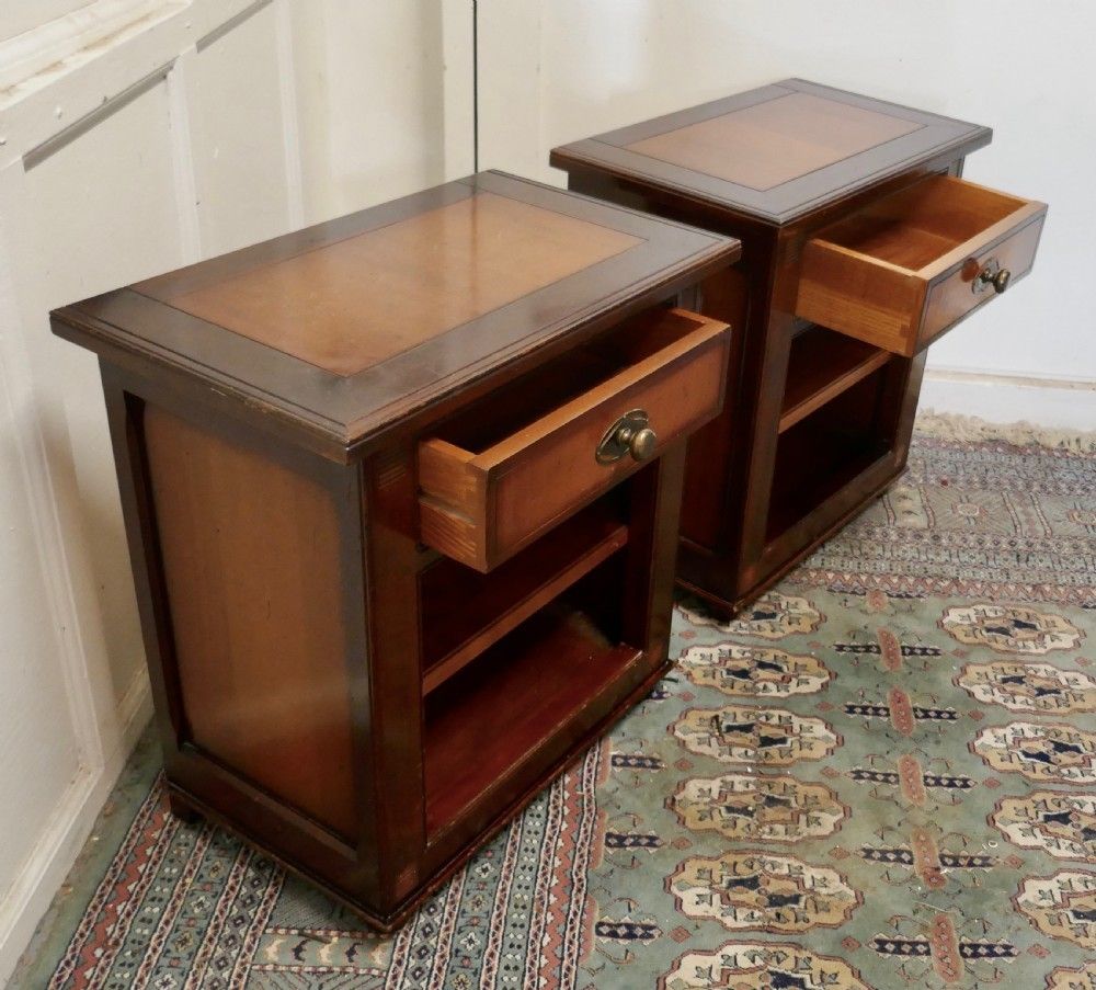 A Pair Of French 2 Tone Fruitwood Bedside Cupboards Or Night Tables photo Furniture