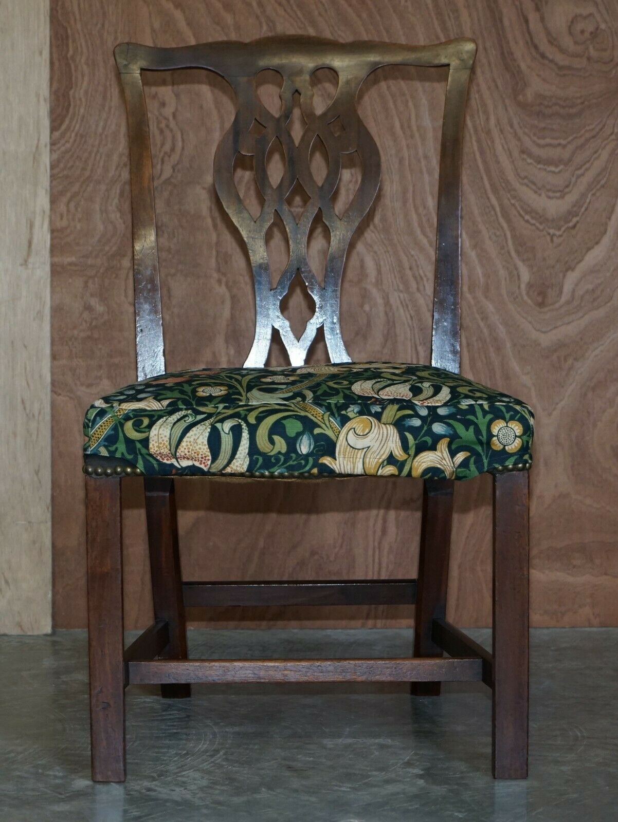 8 Antique George III Circa 1830 Thomas Chippendale Dining Chairs William Morris photo Furniture