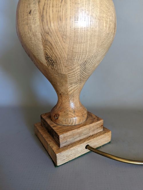 Oak Turned Table Lamps   3 Available photo vinterior