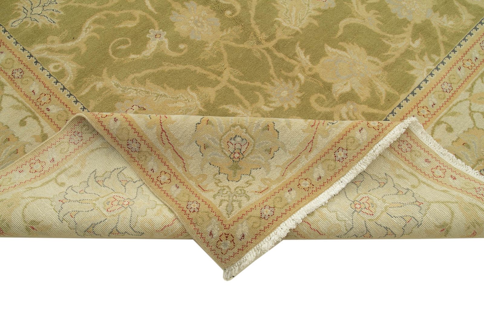 Oriental Handmade 2000s 365 Cm X 530 Cm Beige Large Oushak Area Rug photo vinterior