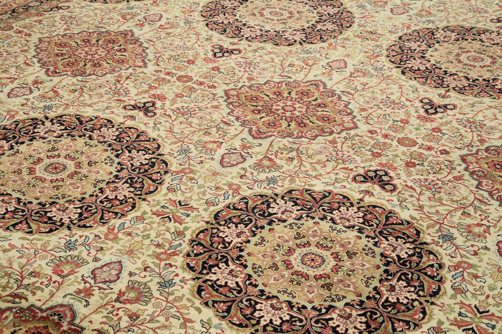 Oriental Handmade 2000s 372 Cm X 545 Cm Beige Large Area Oushak Rug photo 16592.0