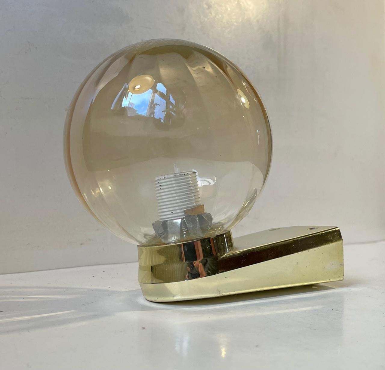 Scandinavian Bathroom Globe Wall Sconce 1970s photo for sale