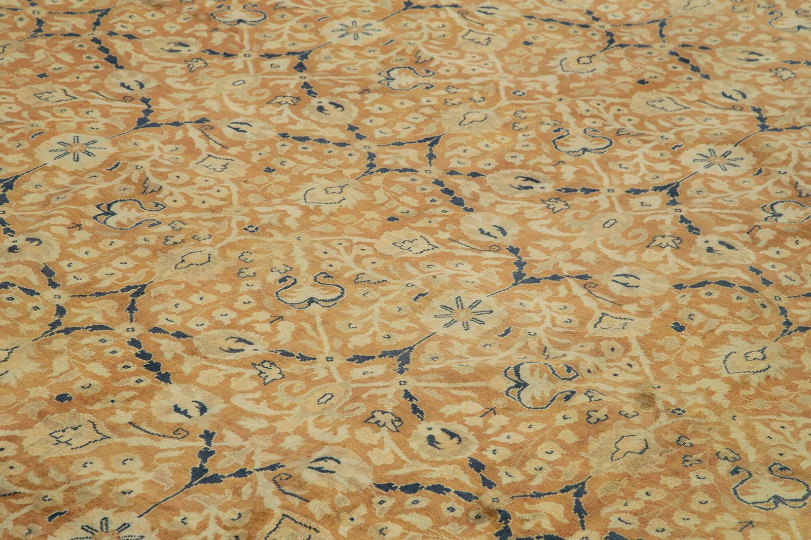 Oriental Hand Knotted 2000s 394 Cm X 546 Cm Orange Large Oushak Carpet photo 17607.0