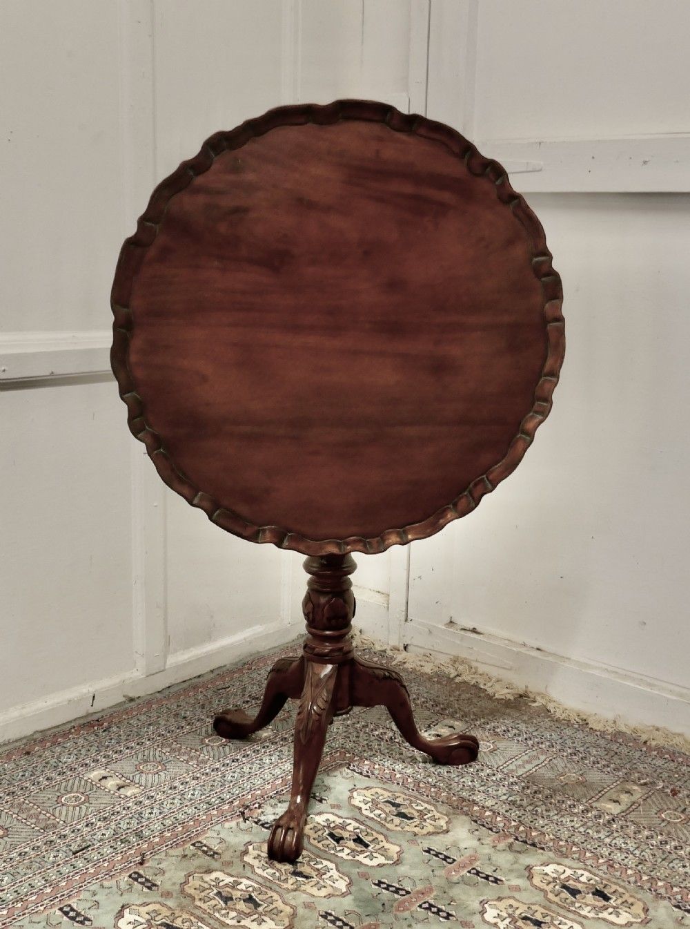 Mahogany Tilt Top Table, Bird Cage Wine Table