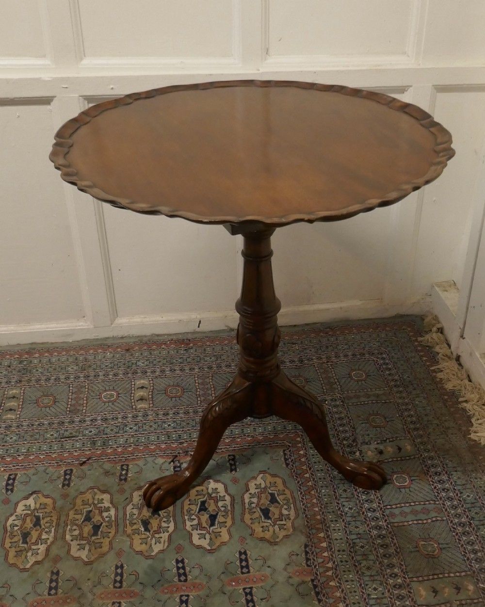 Mahogany Tilt Top Table, Bird Cage Wine Table photo Furniture