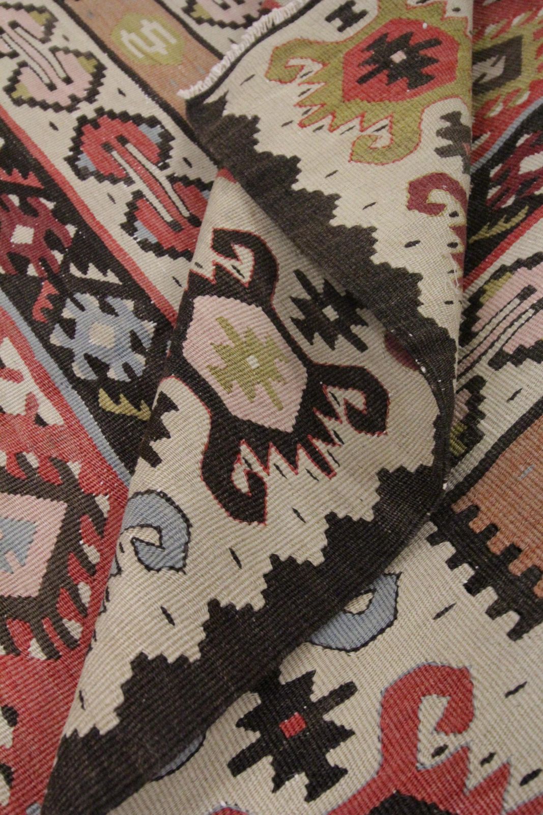 Traditional Sarkoy Kilim Runner Antique Wool Rug Handwoven Geometric Kilim Rug photo vinterior