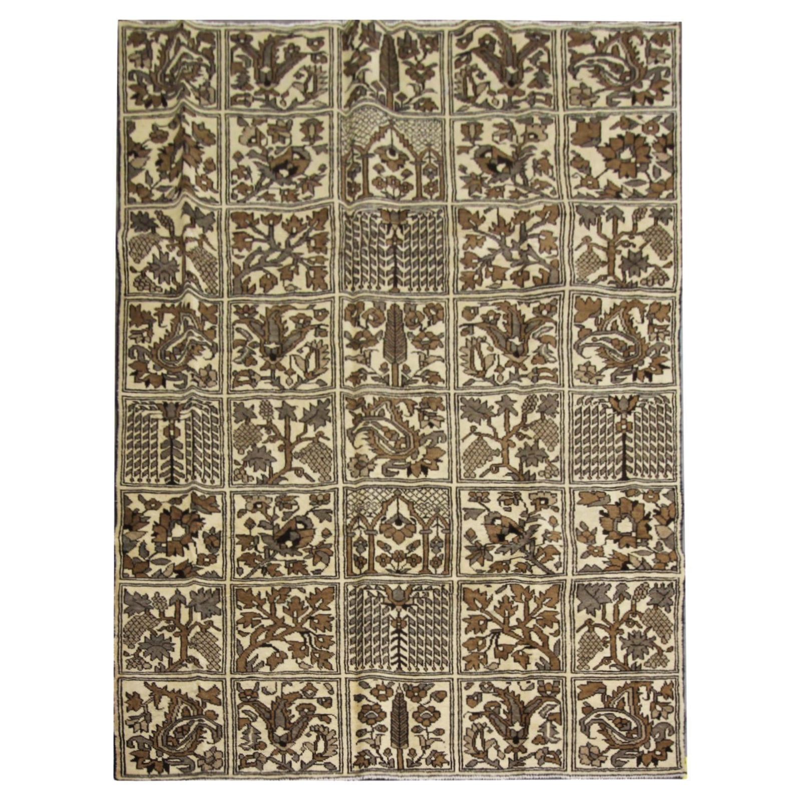 Decorative Vintage Rug, Oak Brown Carpet, Tree Of Life All Over Rugs