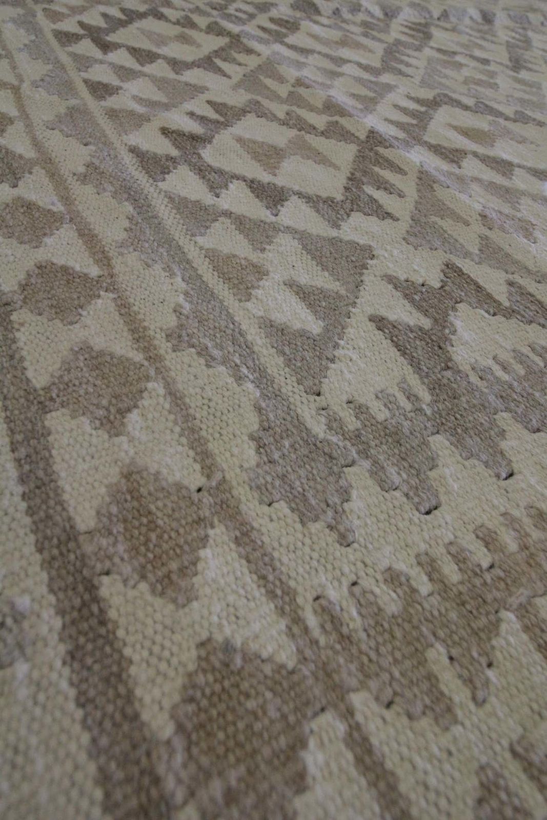 Scandinavian Style Kilim Rug Handmade Carpet Coffee Brown Geometric Rug photo buy