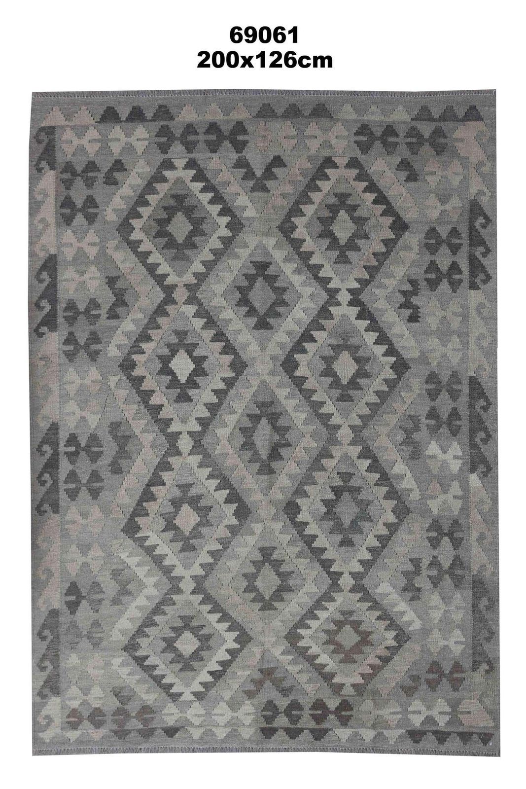 photo vintage Scandinavian Style Kilim Rug Handmade Carpet Coffee Brown Geometric Rug