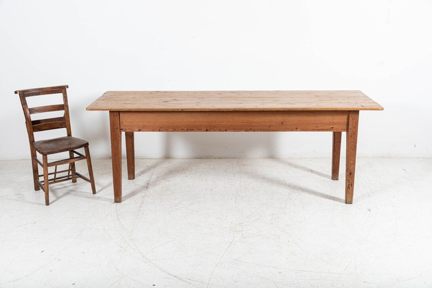 19thc Large English Pine Farmhouse Table photo for sale