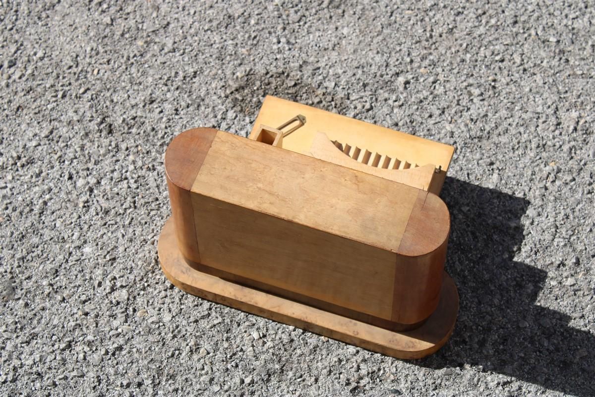 Italian Cigarettes Tobacco Box Art Deco 1930 With Inlays Of Fine Sorrento Woods photo vinterior