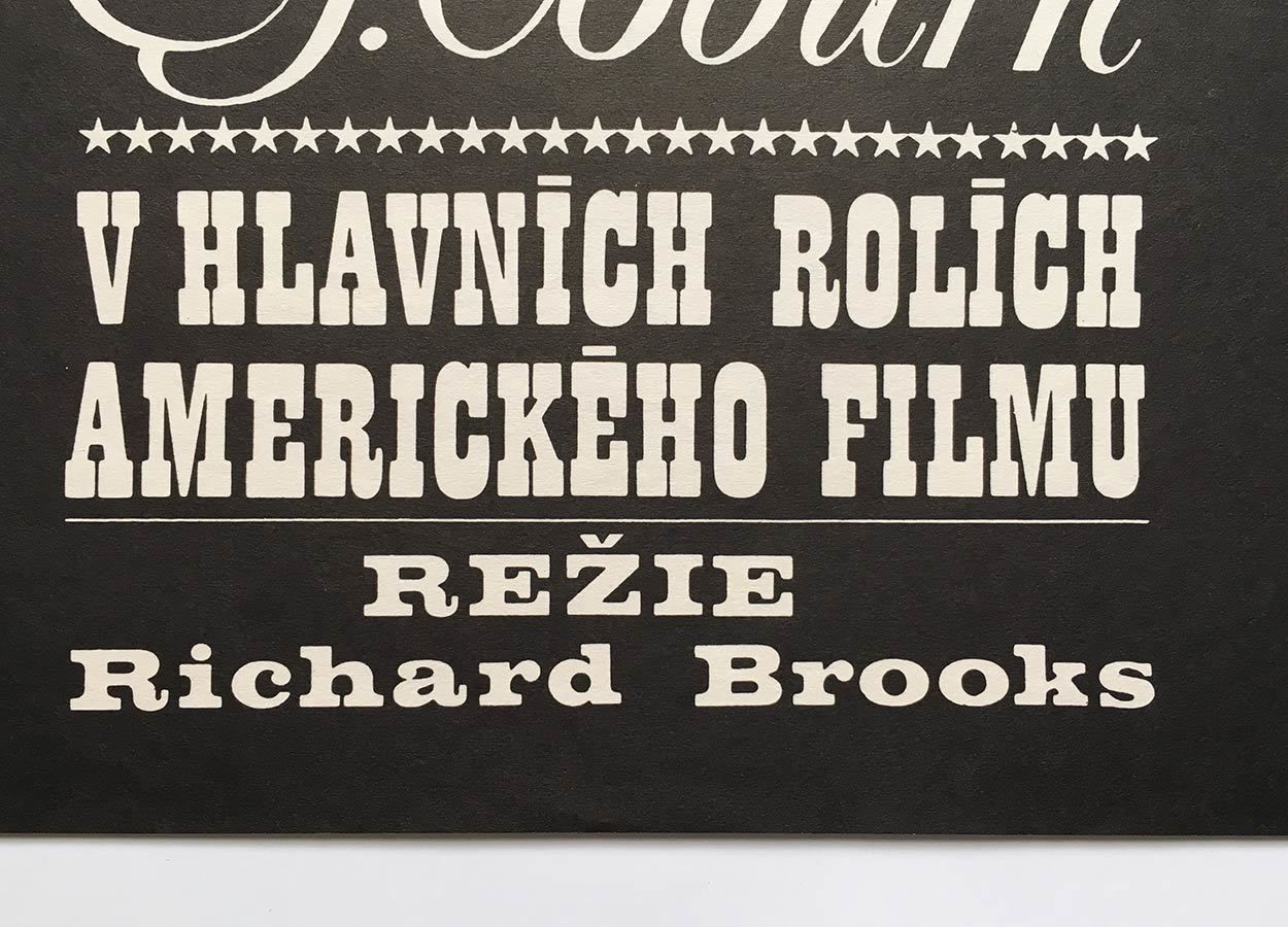 Movie Poster, Bite The Bullet, Zdeněk Vlach, 1975 photo furniture