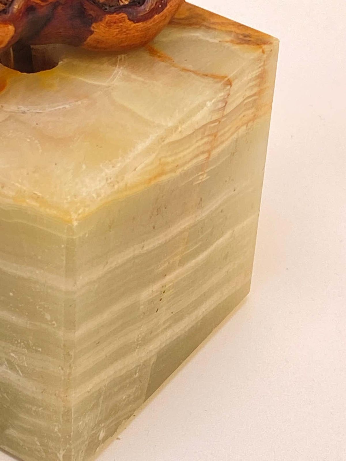 Corkscrew In Wood, With A Onyx Base, Italy XX Century, Brown And Whrite Color photo furniture