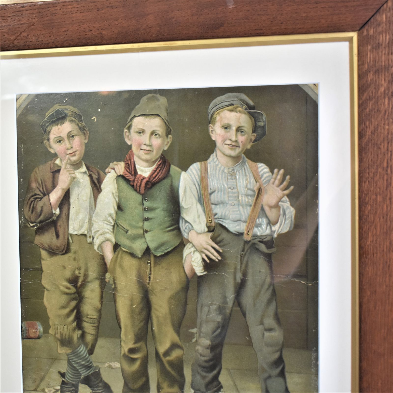 Antique School Boys Advertising Poster Old Charley Jolly Sam Print Picture photo buy