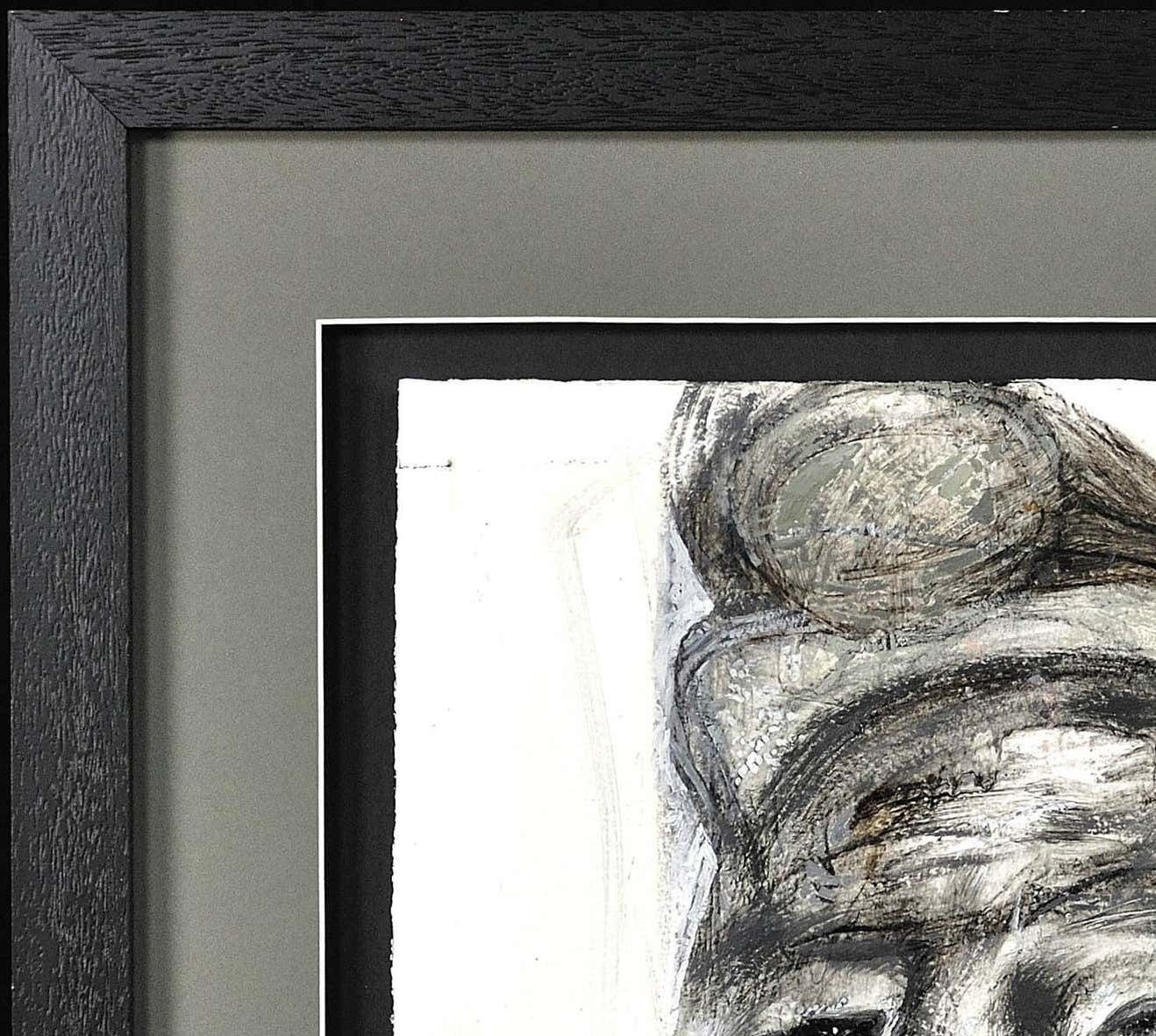 Jack Crabtree B.1938. Welsh Coal Miner. Mixed Media. Framed 1970s Social Realist Artwork. Coal Mining In South Wales. 20th Century Modern British. photo 2495.0