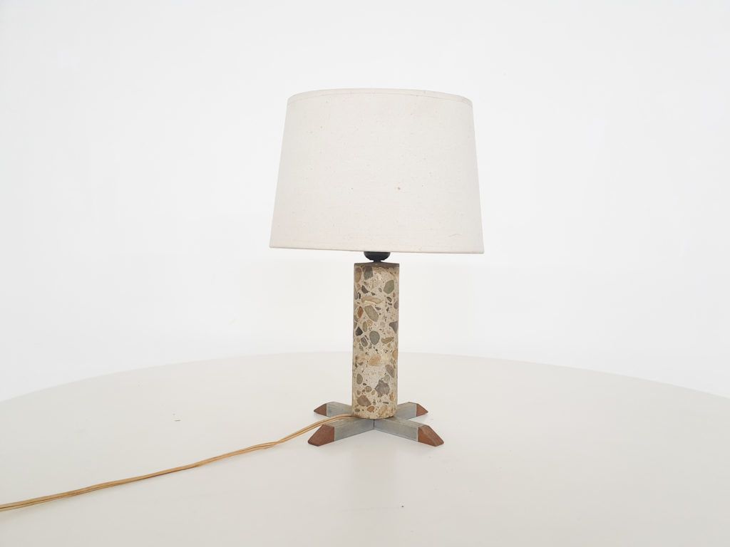 Klein Stenen Tafellampje, Frankrijk, Ca. Jaren 1960 photo furniture