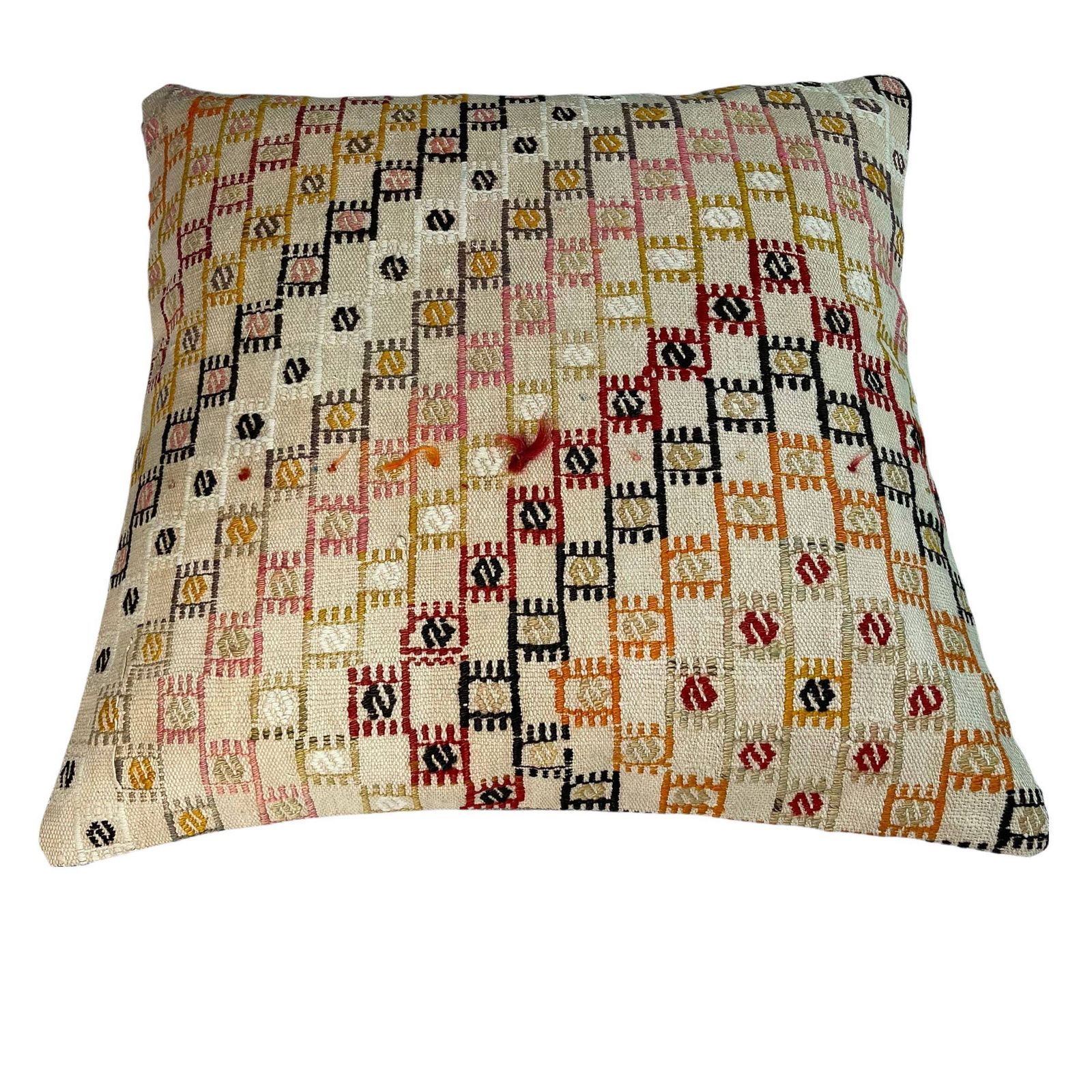 Kilim Pillow Tapis Kelim Kilim Pillow Cover ,Vintage Meditation Bench Kelim Teppich Boho Kilim Cushion Kilim Sofa Turkish Pillow photo 95.0