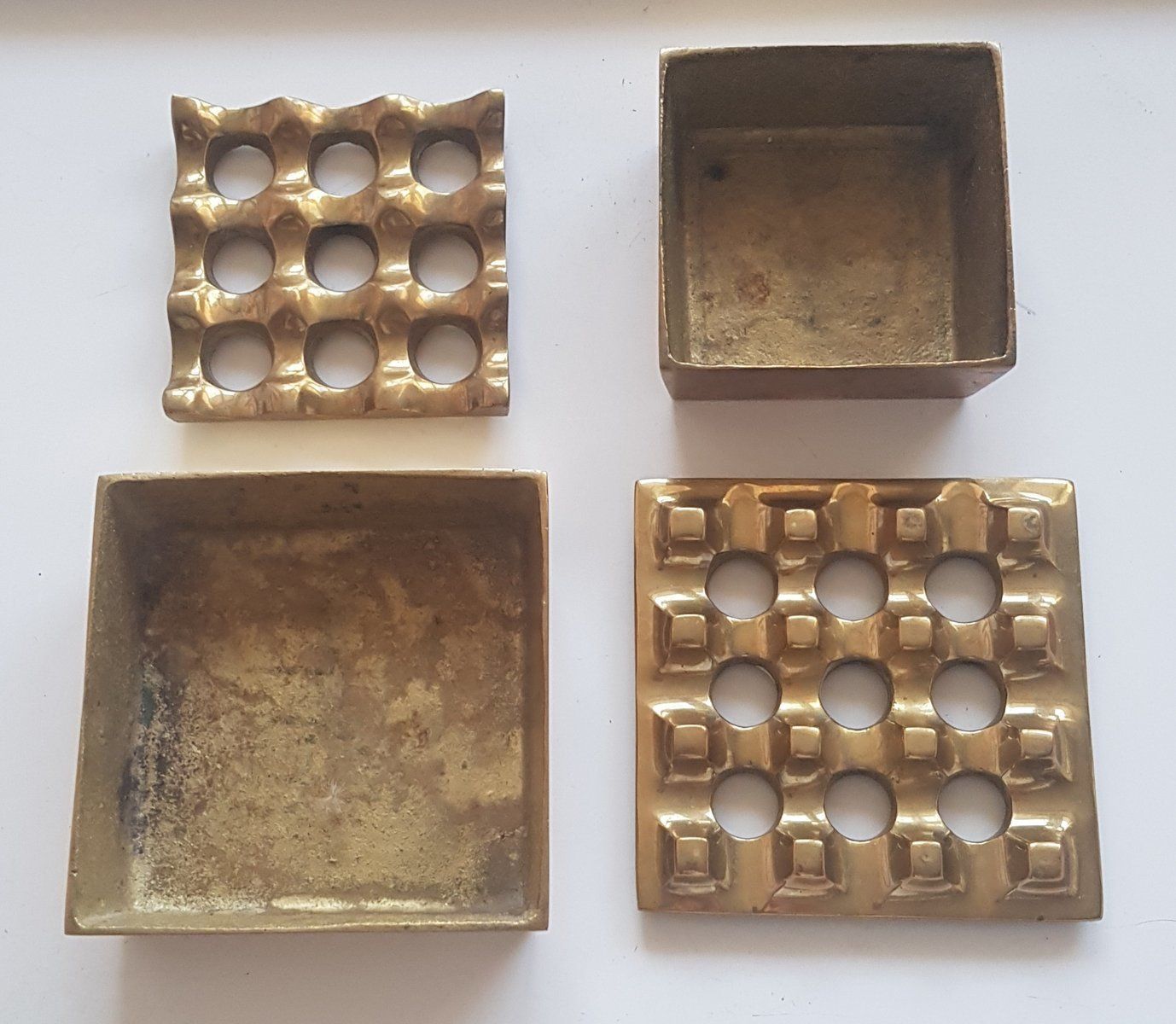 Swedish Ashtray Made Of Brass By Holger Bäckström & Bo Ljungberg For Beck & Jung, Set Of 2 photo furniture