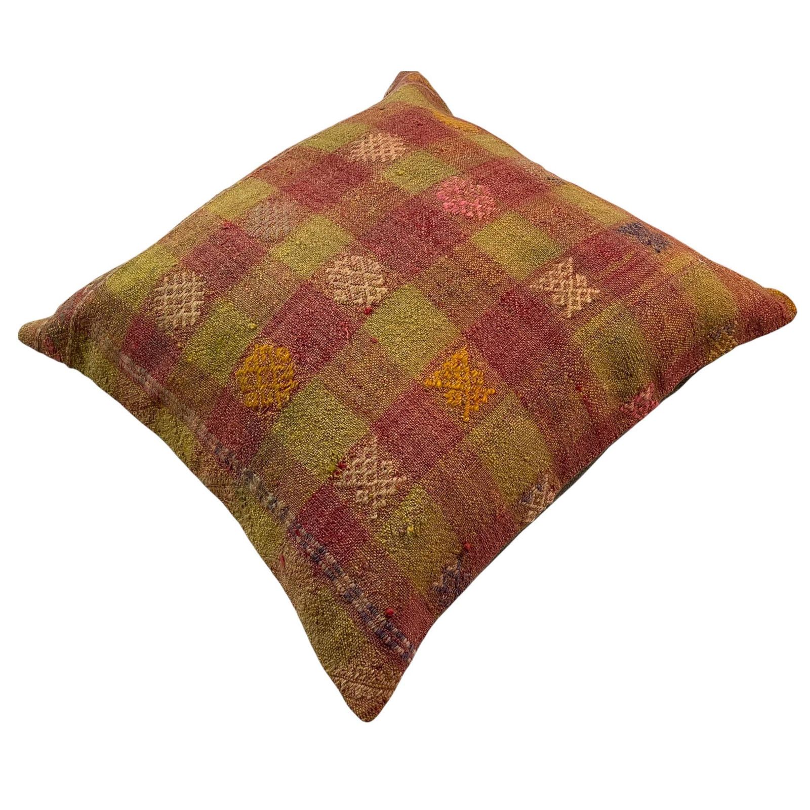 Kilim Pillow 60 X 60 Cm Tapis Kelim Cover, Vintage Meditation Bench Kelim Teppich Boho Kilim Cushion Kilim Sofa Turkish Pillow photo Textiel