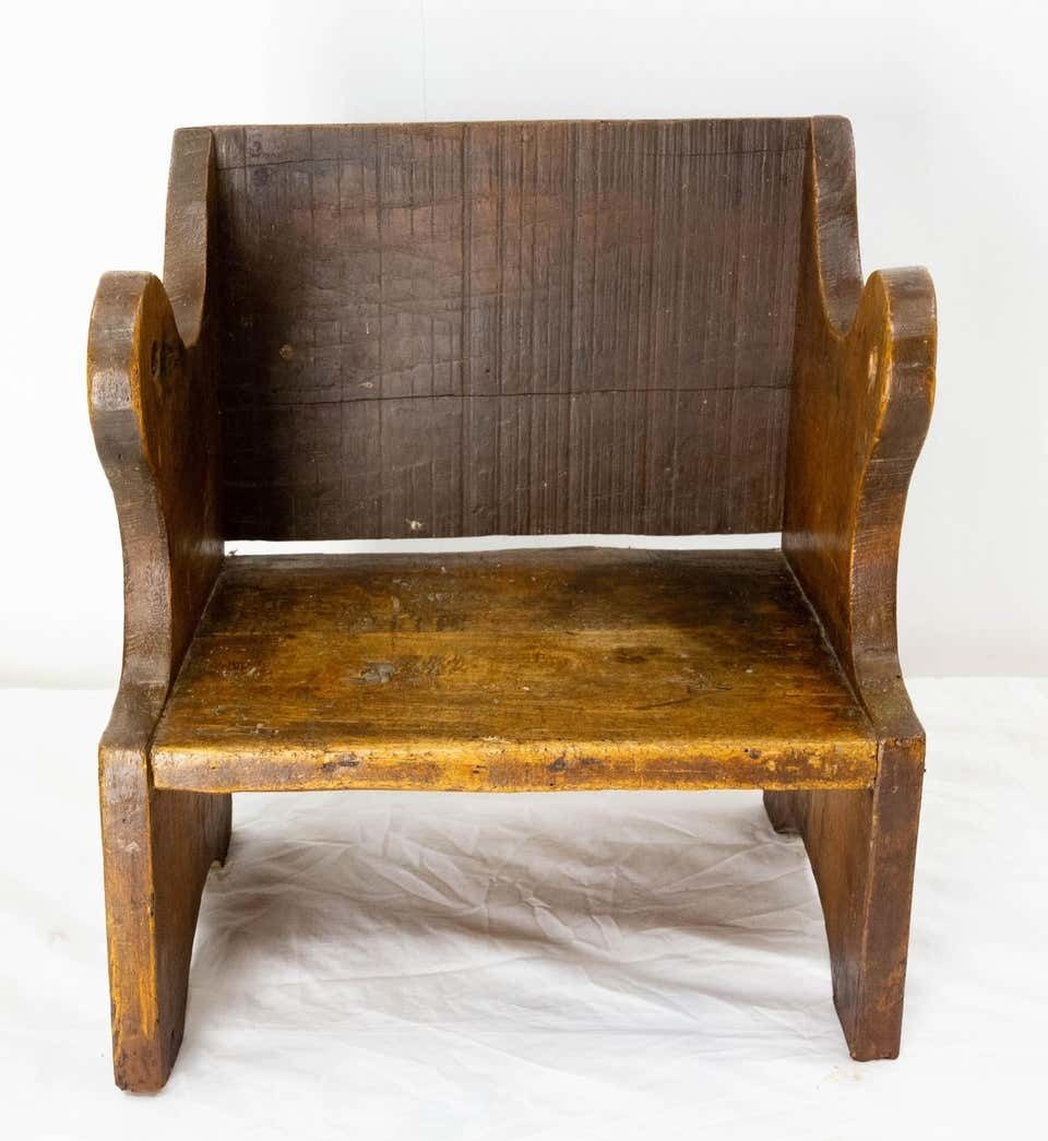 Franse kinderstoel, wit hout, 19e eeuw photo Meubels