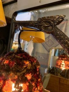Lighting Hand Made Bronze Garuda Lamp Made In Thailand photo