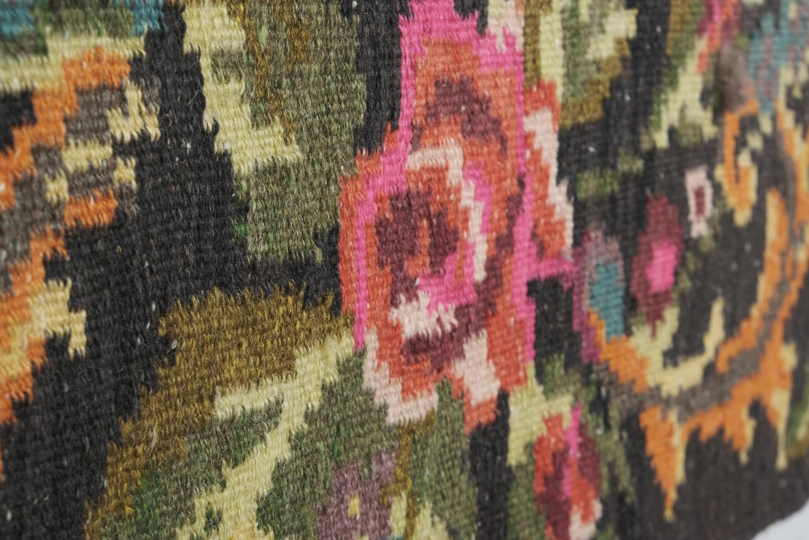 Vintage Tiger Kilim Rug Animal 6'8" X 9'4" photo 1568.0