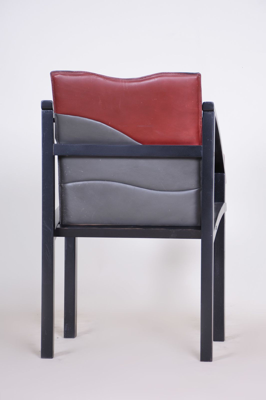 photo furniture 1970s Armchair Made In Europe. Made Out Of Lacquered Wood And Leather, Original
