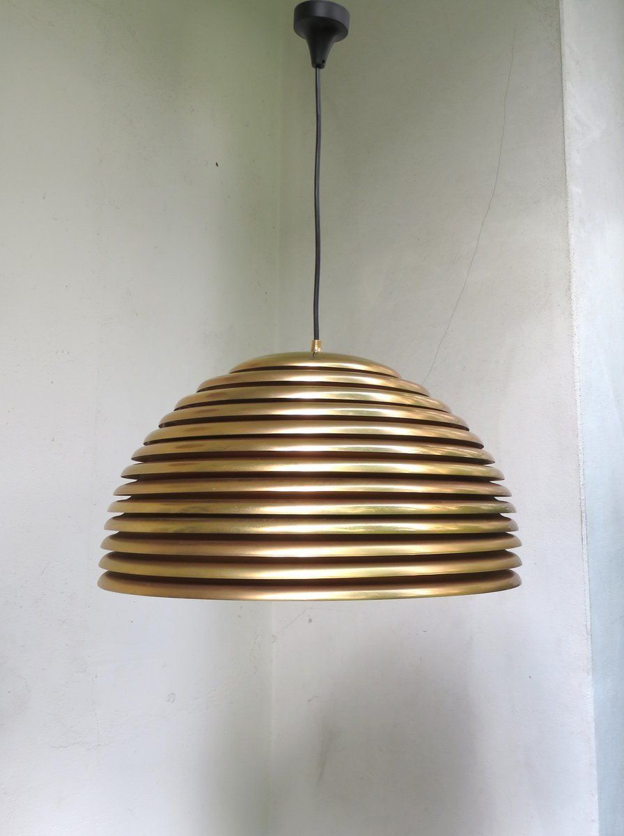 5639/S Saturno Gold Plated Pendant Light By Kazuo Motozawa For Staff, 1970s