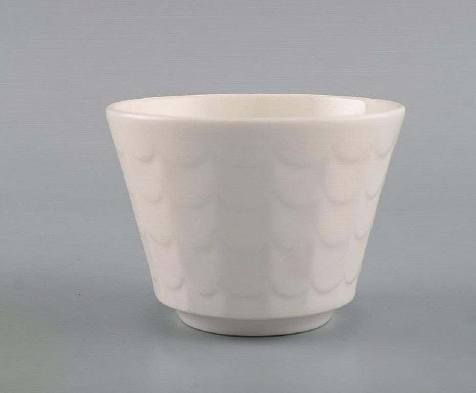 Wilhelm Kåge For Gustavsberg, Four Flower Pot Covers In Porcelain, 1960s photo for sale
