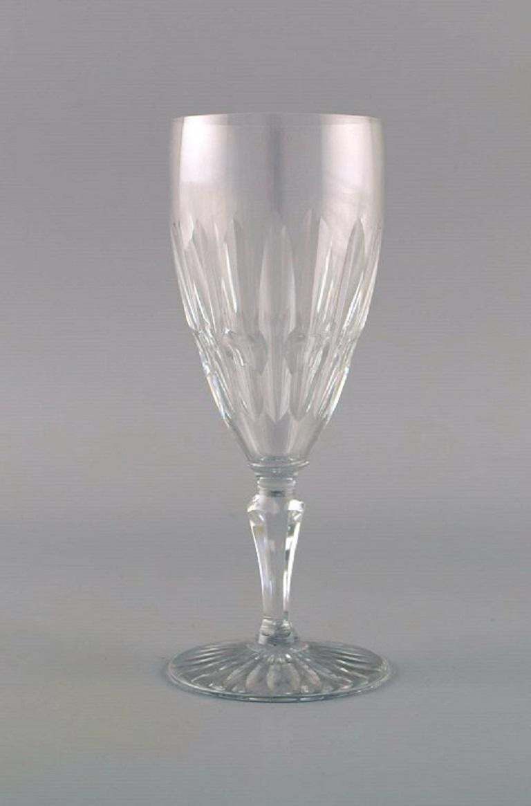 Baccarat, France, Eight Art Deco Red Wine Glasses In Crystal Glass photo for sale