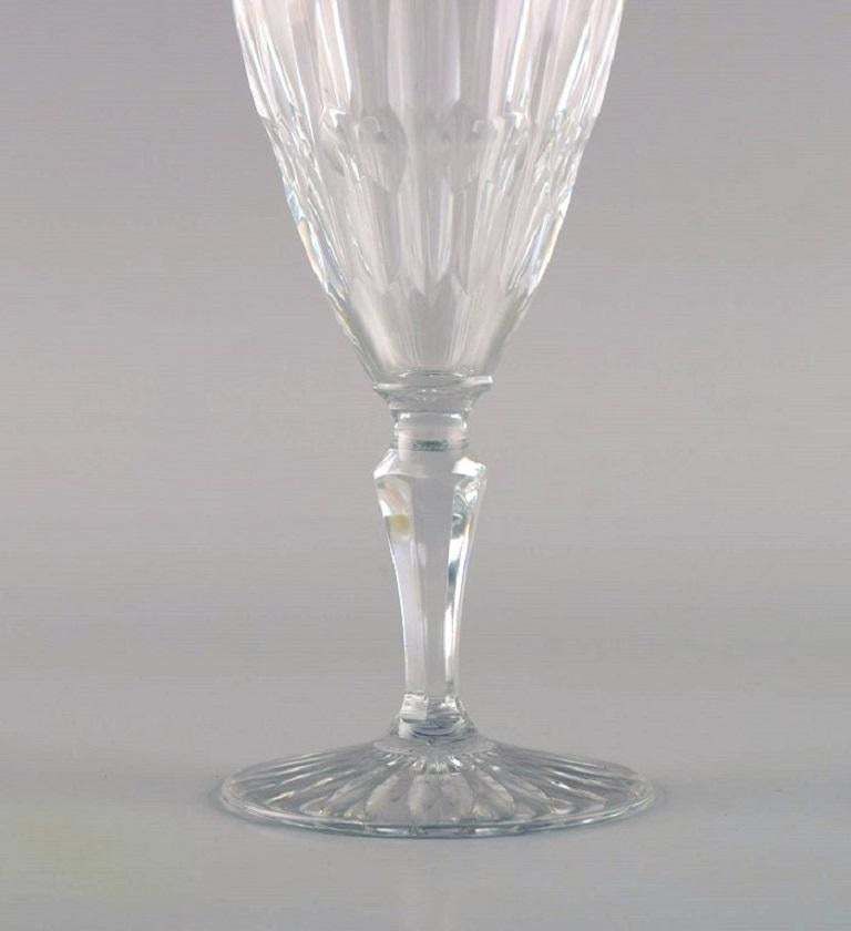 Baccarat, France, Eight Art Deco Red Wine Glasses In Crystal Glass photo 490.0