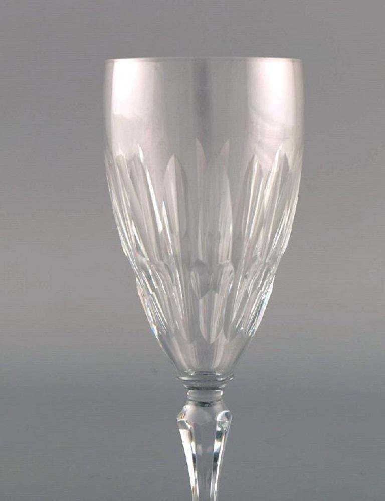Baccarat, France, Eight Art Deco Red Wine Glasses In Crystal Glass photo buy